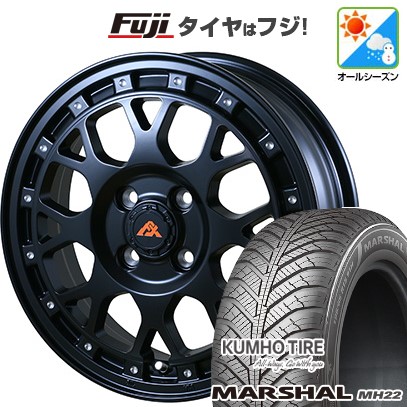【新品国産車用4穴100】 オールシーズンタイヤ ホイール4本セット 185/55R15 クムホ マーシャル MH22 オールシーズン(限定) ドゥオール アルジェノン フェニーチェ クロスXC8 6J 15インチ(送料無料)|フジコーポレーション