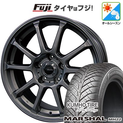 【新品国産車用5穴114.3】 オールシーズンタイヤ ホイール4本セット 215/60R17 クムホ マーシャル MH22 オールシーズン(限定) テクノピア カリテス S316 7J 17インチ(送料無料)