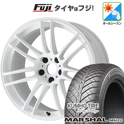 【新品国産車用5穴114.3】 オールシーズンタイヤ ホイール4本セット 205/50R17 93 W XL クムホ マーシャル MH22 オールシーズン(限定) WORK ワーク エモーション ZR7 7J 17インチ(送料無料)|フジコーポレーション