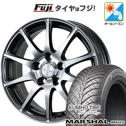 【新品】シエンタ 2015-22 オールシーズンタイヤ ホイール4本セット 185/60R15 クムホ マーシャル MH22 オールシーズン(限定) ブリヂストン エコフォルム CRS23 6J 15インチ(送料無料)