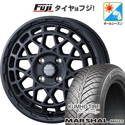 【新品 軽自動車】ハスラー オールシーズンタイヤ ホイール4本セット 165/65R14 クムホ マーシャル MH22 オールシーズン(限定) WEDS ウェッズアドベンチャー マッドヴァンス X タイプM 4.5J 14インチ(送料無料)｜フジコーポレーション