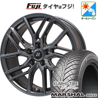 【新品】シエンタ 2015-22 オールシーズンタイヤ ホイール4本セット 185/60R15 クムホ マーシャル MH22 オールシーズン(限定) ブランドルライン ヴァレーゼ ディープグレー 5.5J 15インチ(送料無料)|フジコーポレーション