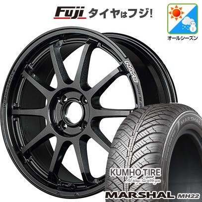【新品国産車用5穴114.3】 オールシーズンタイヤ ホイール4本セット 215/55R17 クムホ マーシャル MH22 オールシーズン(限定) RAYS レイズ グラムライツ 57NR 7J 17インチ(送料無料)