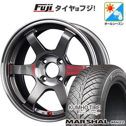 【新品国産車用4穴100】 オールシーズンタイヤ ホイール4本セット 195/55R16 91 V XL クムホ マーシャル MH22 オールシーズン(限定) RAYS レイズ ボルクレーシング TE37 ソニック SL 6J 16インチ(送料無料)
