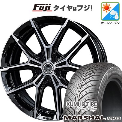 【新品国産車用5穴114.3】 オールシーズンタイヤ ホイール4本セット 205/50R17 93 W XL クムホ マーシャル MH22 オールシーズン(限定) 共豊 スマック +EK M1 7J 17インチ(送料無料)