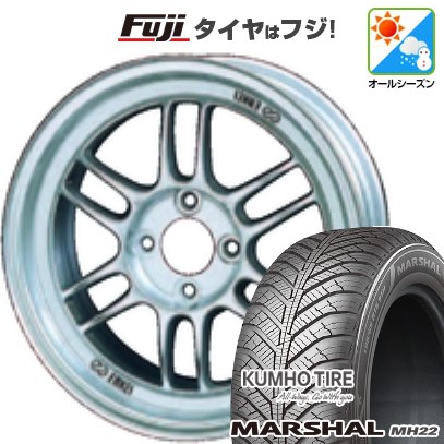 【新品国産車用5穴114.3】 オールシーズンタイヤ ホイール4本セット 205/60R16 クムホ マーシャル MH22 オールシーズン(限定) ENKEI エンケイ Racing RP-F1 7J 16インチ(送料無料)|フジコーポレーション
