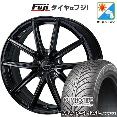【新品国産車用5穴114.3】 オールシーズンタイヤ ホイール4本セット 235/55R18 クムホ マーシャル MH22 オールシーズン(限定) WEDS ウェッズ レオニス NAVIA 08 7J 18インチ(送料無料)|フジコーポレーション