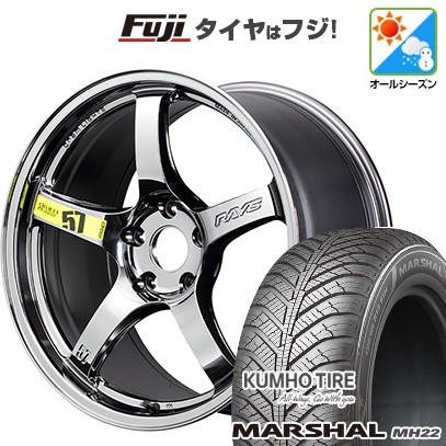 【新品国産車用5穴114.3】 オールシーズンタイヤ ホイール4本セット 215/50R17 クムホ マーシャル MH22 オールシーズン(限定) RAYS レイズ グラムライツ 57CR LIMITED (RB) 7J 17インチ(送料無料)