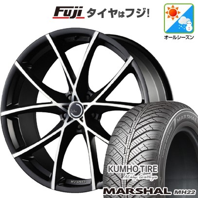 【新品国産車用5穴114.3】 オールシーズンタイヤ ホイール4本セット 225/45R18 95 W XL クムホ マーシャル MH22 オールシーズン(限定) エムズスピード ジュリア フルスロットル 7.5J 18インチ(送料無料)|フジコーポレーション