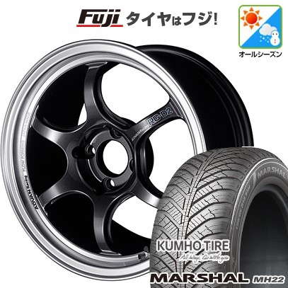 【新品国産車用4穴100】 オールシーズンタイヤ ホイール4本セット 175/65R15 クムホ マーシャル MH22 オールシーズン(限定) ヨコハマ アドバンレーシング RG-D2 6J 15インチ(送料無料)|フジコーポレーション