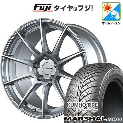 【新品国産車用5穴114.3】 オールシーズンタイヤ ホイール4本セット 205/60R16 クムホ マーシャル MH22 オールシーズン(限定) ブリヂストン ポテンザ SW010 7J 16インチ(送料無料)