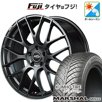 【新品国産車用5穴114.3】 オールシーズンタイヤ ホイール4本セット 225/45R18 95 W XL クムホ マーシャル MH22 オールシーズン(限定) MID WHEELS MID EXCLUSIVE 028F 7J 18インチ(送料無料)