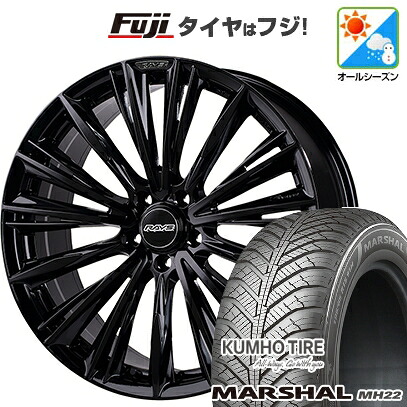 【新品国産車用5穴114.3】 オールシーズンタイヤ ホイール4本セット 225/45R18 95 W XL クムホ マーシャル MH22 オールシーズン(限定) RAYS レイズ ベルサス クラフトコレクション ヴォウジェ LIMITED (GX) 7J 18インチ(送料無料)