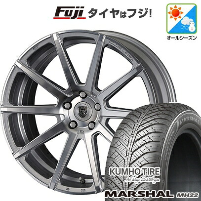 【新品国産車用5穴114.3】 オールシーズンタイヤ ホイール4本セット 235/55R18 クムホ マーシャル MH22 オールシーズン(限定) クリムソン クラブリネア マルディーニ FF 8J 18インチ(送料無料)
