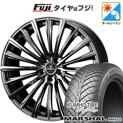 【新品国産車用5穴114.3】 オールシーズンタイヤ ホイール4本セット 235/55R18 クムホ マーシャル MH22 オールシーズン(限定) WEDS ウェッズ クレンツェ ヴィルハーム 225EVO 7.5J 18インチ(送料無料)|フジコーポレーション