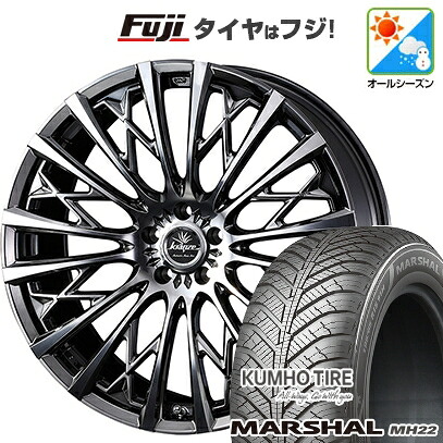 【新品国産車用5穴114.3】 オールシーズンタイヤ ホイール4本セット 235/55R18 クムホ マーシャル MH22 オールシーズン(限定) WEDS ウェッズ クレンツェ シュリット 855EVO 7.5J 18インチ(送料無料)