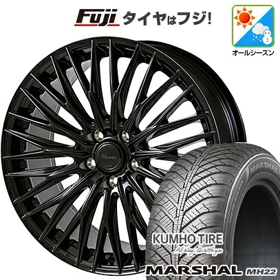 【新品国産車用5穴114.3】 オールシーズンタイヤ ホイール4本セット 225/45R18 95 W XL クムホ マーシャル MH22 オールシーズン(限定) モンツァ ワーウィック クライヴァー 7.5J 18インチ(送料無料)｜フジコーポレーション