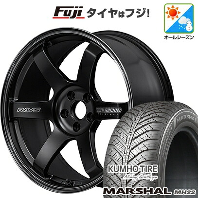 【新品国産車用5穴114.3】 オールシーズンタイヤ ホイール4本セット 225/45R18 95 W XL クムホ マーシャル MH22 オールシーズン(限定) RAYS レイズ ボルクレーシング TE37 サーガ S-plus Black Shadow 7.5J 18インチ(送料無料)｜フジコーポレーション 197,750円