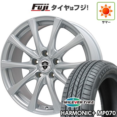 【新品】ライズ/ロッキー（ハイブリッド） 夏タイヤ ホイール4本セット 195/60R17 ミレバー ハーモニック プラス MP070(限定) エルベ エステローザ FSV シルバー 7J 17インチ(送料無料)｜フジコーポレーション
