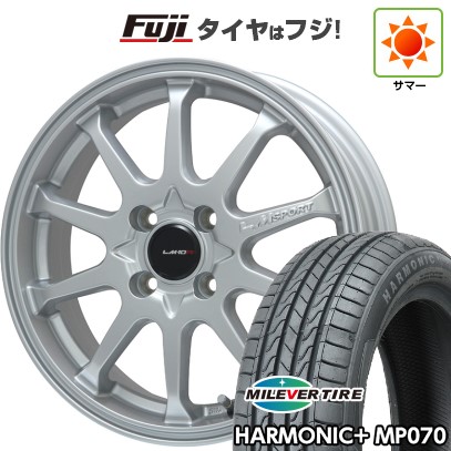 【新品 軽自動車】 夏タイヤ ホイール4本セット 165/50R16 ミレバー ハーモニック プラス MP070(限定) レアマイスター LMスポーツ LM-10R(メタリックシルバー) 5J 16インチ(送料無料)