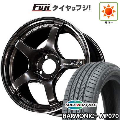 【新品 軽自動車】 夏タイヤ ホイール4本セット 165/50R16 ミレバー ハーモニック プラス MP070(限定) ヨコハマ アドバンレーシング TC-4 5.5J 16インチ(送料無料)