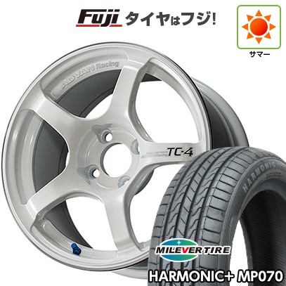 【新品 軽自動車】 夏タイヤ ホイール4本セット 165/50R16 ミレバー ハーモニック プラス MP070(限定) ヨコハマ アドバンレーシング TC-4 5.5J 16インチ(送料無料)|フジコーポレーション