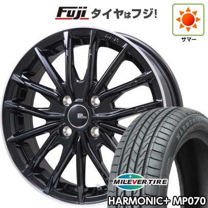 【新品】ライズ/ロッキー（ガソリン） 夏タイヤ ホイール4本セット 195/60R17 ミレバー ハーモニック プラス MP070(限定) ブランドルライン DF-10M グロスブラック/リムポリッシュ 6.5J 17インチ(送料無料) 55,440円
