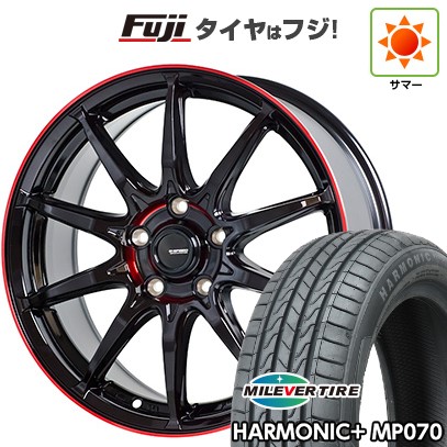 【新品】ライズ/ロッキー（ハイブリッド） 夏タイヤ ホイール4本セット 195/60R17 ミレバー ハーモニック プラス MP070(限定) ホットスタッフ ジースピード P-05R 7J 17インチ(送料無料)｜フジコーポレーション