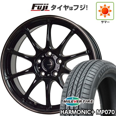 【新品】ライズ/ロッキー(ハイブリッド) 夏タイヤ ホイール4本セット 195/60R17 ミレバー ハーモニック プラス MP070(限定) ホットスタッフ ジースピード P-07 7J 17インチ(送料無料)|フジコーポレーション