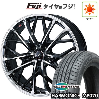【新品】60系プリウス 夏タイヤ ホイール4本セット 195/60R17 ミレバー ハーモニック プラス MP070(限定) WEDS ウェッズ レオニス MV 7J 17インチ(送料無料)
