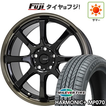 【新品】ライズ/ロッキー(ハイブリッド) 夏タイヤ ホイール4本セット 195/60R17 ミレバー ハーモニック プラス MP070(限定) ホットスタッフ ジースピード P-08 7J 17インチ(送料無料)|フジコーポレーション