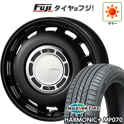 【新品 軽自動車】N-BOX タント スペーシア 夏タイヤ ホイール4本セット 165/55R15 ミレバー ハーモニック プラス MP070(限定) コスミック クロスブラッド ディーゼル 4.5J 15インチ(送料無料)