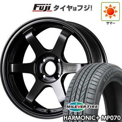 【新品 軽自動車】N-BOX タント スペーシア 夏タイヤ ホイール4本セット 165/55R15 ミレバー ハーモニック プラス MP070(限定) RAYS レイズ ボルクレーシング TE37 ソニック 5J 15インチ(送料無料)|フジコーポレーション