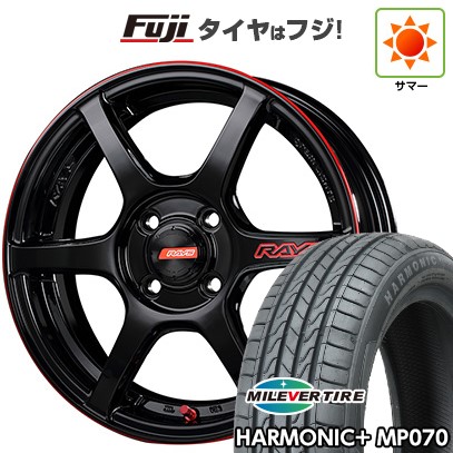 【新品 軽自動車】 夏タイヤ ホイール4本セット 165/45R16 ミレバー ハーモニック プラス MP070(限定) RAYS レイズ グラムライツ 57C6 TIME ATTACK EDITION 5.5J 16インチ(送料無料)|フジコーポレーション