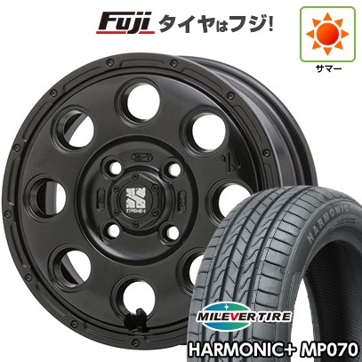 【新品 軽自動車】N-BOX タント スペーシア 夏タイヤ ホイール4本セット 165/55R15 ミレバー ハーモニック プラス MP070(限定) MLJ エクストリームJ KK03 4.5J 15インチ(送料無料)