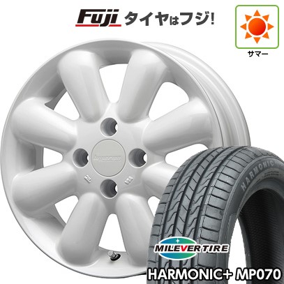 【新品 軽自動車】N-BOX タント スペーシア 夏タイヤ ホイール4本セット 165/55R15 ミレバー ハーモニック プラス MP070(限定) MLJ ハイペリオン ピノプラス 4.5J 15インチ(送料無料)