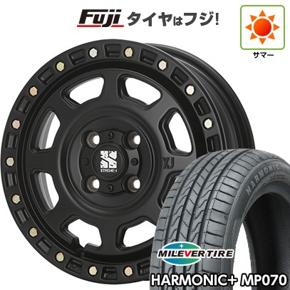【新品 軽自動車】N-BOX タント スペーシア 夏タイヤ ホイール4本セット 165/55R15 ミレバー ハーモニック プラス MP070(限定) MLJ エクストリームJ XJ07 4.5J 15インチ(送料無料)|フジコーポレーション