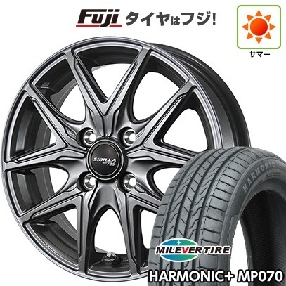 【新品 軽自動車】N-BOX タント スペーシア 夏タイヤ ホイール4本セット 165/55R15 ミレバー ハーモニック プラス MP070(限定) トピー シビラ NEXT F05 4.5J 15インチ(送料無料)
