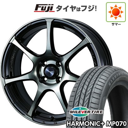 【新品 軽自動車】N-BOX タント スペーシア 夏タイヤ ホイール4本セット 165/55R15 ミレバー ハーモニック プラス MP070(限定) WEDS ウェッズスポーツ SA-75R 5J 15インチ(送料無料) 57,090円