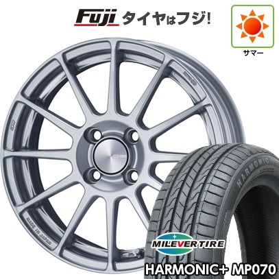 【新品 軽自動車】N-BOX タント スペーシア 夏タイヤ ホイール4本セット 165/55R15 ミレバー ハーモニック プラス MP070(限定) ENKEI エンケイ PerformanceLine PF03 5J 15インチ(送料無料)