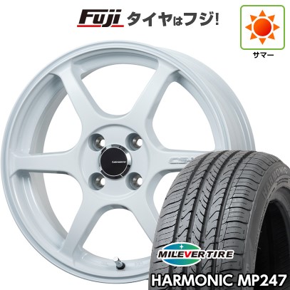 【新品 軽自動車】エブリイワゴン 夏タイヤ ホイール4本セット 165/50R15 ミレバー ハーモニック MP247(限定) レアマイスター CS-V6(ホワイト) 5J 15インチ(送料無料)