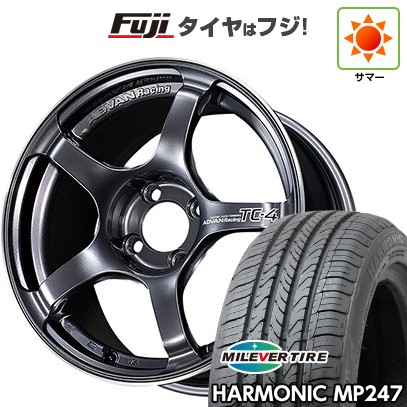【新品国産車用5穴114.3】 夏タイヤ ホイール4本セット 205/65R16 ミレバー ハーモニック MP247(限定) ヨコハマ アドバンレーシング TC-4 7J 16インチ(送料無料)