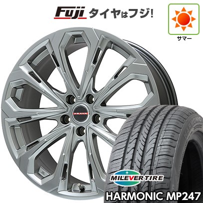 【新品国産車用5穴114.3】 夏タイヤ ホイール4本セット 205/65R16 ミレバー ハーモニック MP247(限定) ビッグウエイ レイシーン プラバ5X(クロームハイパーシルバー) 6.5J 16インチ(送料無料) 53,520円
