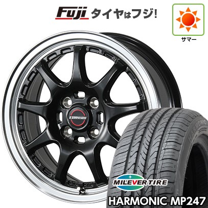 【新品 軽自動車】 夏タイヤ ホイール4本セット 165/55R14 ミレバー ハーモニック MP247(限定) ブレスト ユーロマジック タイプSC-9 4.5J 14インチ(送料無料)｜フジコーポレーション