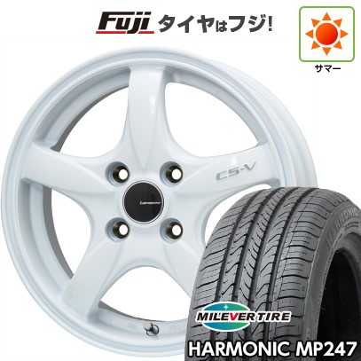 【新品 軽自動車】エブリイワゴン 夏タイヤ ホイール4本セット 165/50R15 ミレバー ハーモニック MP247(限定) レアマイスター CS-V(ホワイト) 5J 15インチ(送料無料)｜フジコーポレーション 39,325円