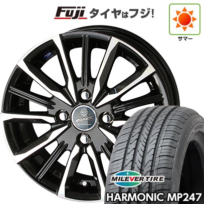 【新品 軽自動車】エブリイワゴン 夏タイヤ ホイール4本セット 165/50R15 ミレバー ハーモニック MP247(限定) 共豊 スマック ヴァルキリー 4.5J 15インチ(送料無料)