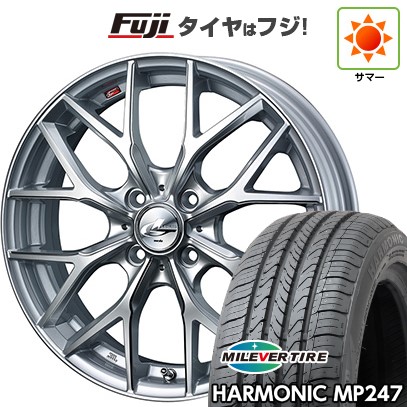【新品 軽自動車】エブリイワゴン 夏タイヤ ホイール4本セット 165/50R15 ミレバー ハーモニック MP247(限定) WEDS ウェッズ レオニス MX 4.5J 15インチ(送料無料)
