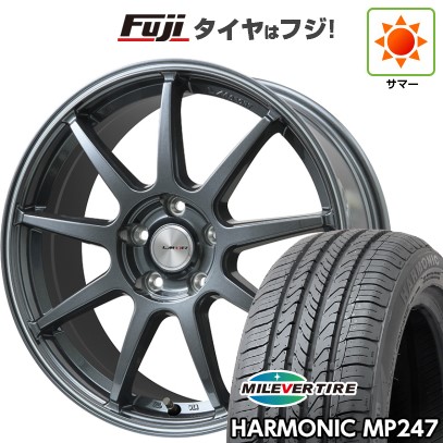 【新品国産車用5穴114.3】 夏タイヤ ホイール4本セット 205/65R16 ミレバー ハーモニック MP247(限定) レアマイスター LMスポーツ LM-QR ガンメタ/ラインポリッシュ 7J 16インチ(送料無料)|フジコーポレーション
