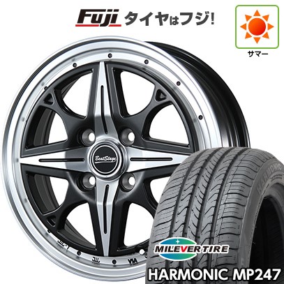 【新品 軽自動車】 夏タイヤ ホイール4本セット 165/55R14 ミレバー ハーモニック MP247(限定) ブレスト ビートステージ NS-C 4.5J 14インチ(送料無料)