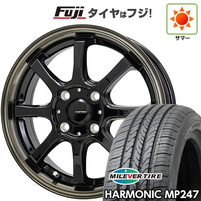 【新品 軽自動車】 夏タイヤ ホイール4本セット 165/55R14 ミレバー ハーモニック MP247(限定) ホットスタッフ ジースピード P-08 4.5J 14インチ(送料無料)